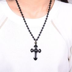 This exquisite hand-carved black obsidian pendant necklace depicts the symbol of the sacred Cross. Material: Natural Black Obsidian, Waxed Cord Chain, Beads Pendant Size: 5.2 x 3.5 cm(2.0" x 1.3") Necklace Length: Adjustable 62 to 78 cm (24.4" - 30.7") Click ADD TO CART To Order Yours Now! The Checkout Process is Guaranteed to be 100% Safe and Secure with Visa, Mastercard, AMex, Discover, Apple Pay or PayPal. Black Obsidian Stone, Stone Cross, Crystals Healing Properties, Necklace Cross, Obsidian Stone, Women Pendant, Jewelry For Men, Black Obsidian, Cross Jewelry