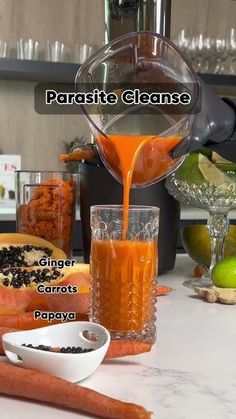 Parasite Cleanse | Easy & Healthy Juice Recipe Natural Remedies For Parasites, Pancreas Cleanse Juice, Easy Parasite Cleanse, Foods That Kill Parasites, Parasite Cleanse Recipes, Diy Parasite Cleanse, Parasites Cleanse, Parasite Cleanse Diet, Health Juice Recipes