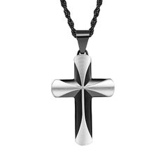 Men's Christian Necklace Trust Spiritual Stainless Steel Cross Pendant Necklaces, Stainless Steel Cross Pendant Necklace For Faith, Father's Day Gift Cross Necklace, Engraved Stainless Steel Cross Necklaces, Father's Day Stainless Steel Cross Necklace, Engraved Stainless Steel Cross Necklace, Engraved Stainless Steel Cross Pendant Necklace, Father's Day Stainless Steel Cross Pendant Necklace, Silver Cross Pendant Necklace For Father's Day