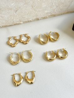 ♡Size of Hoops ♡ #1 -20mm x 15mm  #2-20mm x 15mm #3- 13mm x 18mm #4 -20mm x 18mm #5 -15mm x 15mm ♡Material♡ Premium Gold Plating with Stainless Steel  ♡ Shipping♡ -Domestic : We will ship the orders within 1-3 days after we complete the process .AUD5 Flat  shipping Cost within Australia .We Ship it with Domestic letter with Tracking .  Please DO contact us if you want to ship it as Australia parcel post (Cost may Apply )  Spend AUD50 to Enjoy Free Shipping . Use Code:AUSTRALIA50 -International s Cheap Small Hoop Earrings As Gift, Minimalist Round Huggie Earrings For Everyday, Minimalist Everyday Round Huggie Earrings, Everyday Minimalist Round Huggie Earrings, Everyday Nickel-free Round Huggie Earrings, Minimalist Rounded Earrings For Gift, Minimalist Rounded Earrings For Gifts, Minimalist Hypoallergenic Round Huggie Earrings, Minimalist Tarnish Resistant Round Hoop Earrings