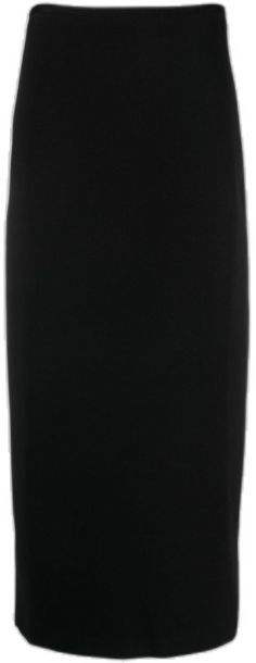 Classic Black Knee-length Pencil Skirt, Classic Black Elastane Pencil Skirt, Sleek Black Midi Length Pencil Skirt, Sleek Black Midi Pencil Skirt, Black Sleek Midi Pencil Skirt, Black Sleek Midi-length Pencil Skirt, Black Skirt With Side Slits For Work, Elegant Knee-length Skirt With Side Slits, Formal Pencil Skirt With Side Slits