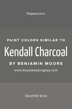 Colors Similar to Kendall Charcoal by Benjamin Moore Gauntlet Gray Sherwin Williams, Mid Century Paint Colors, Kendall Charcoal Benjamin Moore, Benjamin Moore Kendall Charcoal, Sherwin Williams Peppercorn, Charcoal Color Scheme, Benjamin Moore Coventry Gray, Cabin Paint Colors, Kendall Gray