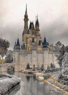 an image of a castle in the snow