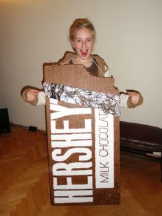 Hershey's candy bar costume Candy Bar Costume, Baby Sushi Costume, Candy Halloween Costumes, Clown Makeup Tutorial, Sushi Costume, Costume Clown, Birthday Themes For Adults, Christmas Parade Floats