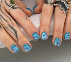 Cute Design Short Nails, Short Sculpted Nails, Short And Long Nails Together, 3d Short Nail Designs, 3d Nail Designs Short Nails, Very Short Nail Art, Hard Nails Short, 3dnails Design, 3d Nail Art Short Nails