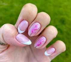 Almond Birthday Nails, 21st Birthday Nails, Bday Nails, Birthday Nail Designs, Builder Gel Nails, Manicure Inspiration, Painted Nail Art, Cute Nail Art, Birthday Nails