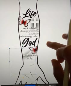 a person holding a pen in front of a drawing of a foot with words on it