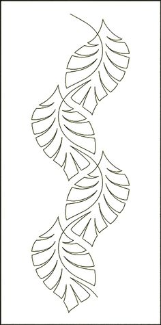 a black and white drawing of a plant with leaves in the shape of a spiral