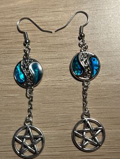 2 3/4" Yin & Yang Pentagram Earrings Please see photos for more detail  Thanks for looking  *penny not included Pentagram Earrings, Celestial Jewelry, Yin Yang, See Photo, Jewelry Earrings Dangle, Penny, Etsy Earrings, Dangle Drop Earrings, Dangle Earrings