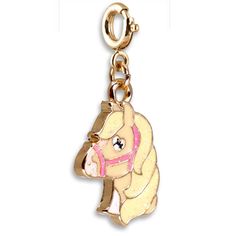 Gold Glitter Horse Charm - shopcharm-it Hawaii Hair, Pink Chain, Charm It, Glitter Cupcakes, Cupcake Charms, Strawberry Charm, Food Charms, Cream Aesthetic, Gold Charms