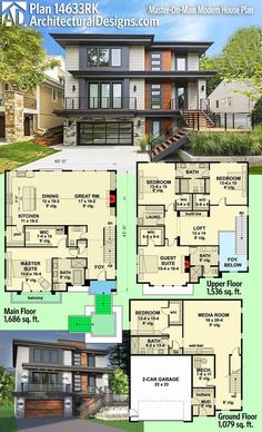 two story house plans with lots of windows