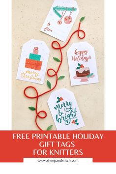 free printable holiday gift tags for knitters