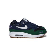 Nike Womens Air Max 1 '87 QS (Obsidian/Midnight Navy/Gorge Green) | Concepts Leader Of The Pack, French Architecture, Air Max Women, Nike Womens, Midnight Navy, Air Max 1, Shoe Style, Air Max, Nike Women