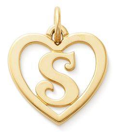 From James Avery&#x2C; the 14k Gold Heart Script Initial Charm features: Keep your initials and the initials of loved ones close with you wherever you go. Originally released in 1982&#x2C; this classic James Avery heart charm in sterling silver or 14K gold is available in letters A-Z.14K goldApprox.0.625" wideAvailable in letters A through ZMade in the USA. Elegant Heart Charm Initial Pendant, 14k Yellow Gold Charms For Valentine's Day, Personalized Yellow Gold Heart Pendant Charm, Elegant Yellow Gold Charms For Valentine's Day, Personalized Yellow Gold Charms For Valentine's Day, Elegant Yellow Gold Charms For Personalized Gifts, James Avery Charm, James Avery Bracelet, James Avery Charms