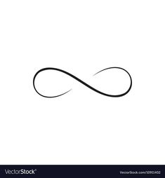 an infinite symbol in black and white