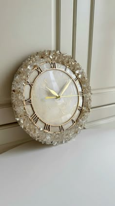 a clock that is on the side of a wall