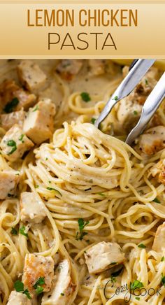 lemon chicken pasta with spaghetti Creamy Lemon Sauce, Lemon Chicken Pasta, Creamy Lemon Chicken, Seared Chicken, Pasta Dinner Recipes, Health Dinner, Lemon Sauce, Chicken Pasta Recipes, Health Dinner Recipes