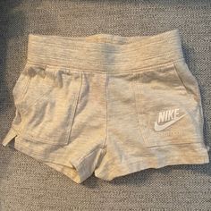 Cream/Khaki Color. Soft Shorts. White Nike Print. Never Worn! Nike Cotton Shorts For Playwear, Nike Bottoms, Shorts White, White Nike, Khaki Color, Soft Shorts, Kids Nike, Nike Shorts, White Nikes