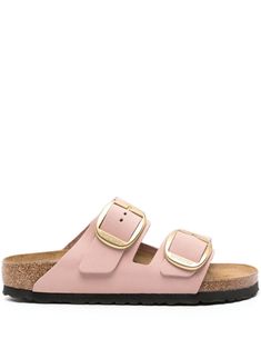 Shop Birkenstock Arizona Big Buckle sandals Cute Pink Sandals, Light Pink Birkenstocks, Cute Birkenstocks, Pink Birkenstocks Outfits, Cute Shoes For Summer, Light Pink Shoes, Birkenstock Pink