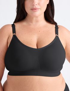 Fits like a dream and feels like nothing at all! Our Seamless Bra is made with BlissFit™ Fabric for unbeatable shape, medium-impact support, and the perfect amount of stretch. Wear yours on its own or under your favorite top. | Knix Good to Go Seamless Bra in Black Seamless Shaping No-show Nursing Bra, Supportive Seamless Nursing Bra, Supportive Stretch Seamless Nursing Bra, Stretch Push-up Nursing Bra With Seamless Construction, Stretch Seamless Nursing Bra Push-up, Stretch Seamless Push-up Nursing Bra, Supportive Black Nursing Bra With Medium Bust Support, Seamless Supportive Bra, Supportive Seamless Bra