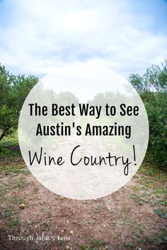 the best way to see austin's amazing wine country