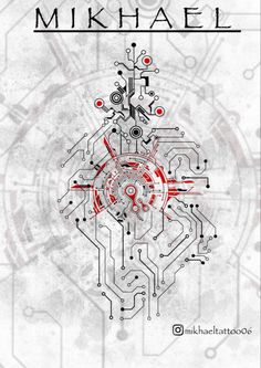 the cover art for michael's album, which features an image of a circuit board