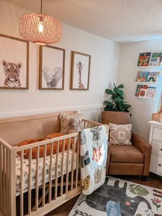 Tan, white and neutral nursery. Jungle theme Baby Boy Nursery Small Space, Baby Boy Jungle Nursery, Ocean Baby Room, Safari Theme Room, Animal Theme Nursery, Jungle Theme Nursery, Animal Baby Room, Boy Nursery Themes