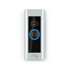 the ring video door phone is on display