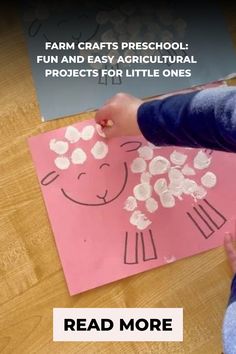 Child's hand gluing cotton balls onto a paper sheep craft for a preschool project. Farming Prek Activities, Farmers Preschool Activities, Preschool Farming Activities, Preschool Farm Crafts Art Projects, Pre K Farm Crafts, Farmer Activities For Toddlers, Farm Life Preschool Activities, Farm Occupational Therapy Activities, Farm Themed Stem Activities