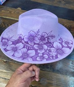 The sweetest review from one of our repeat customers this Top Review Tuesday 🤠 Western Hats For Women, Hat Burning, Purple Wildflowers, Blank Hats, Cowgirl Dresses, Flat Brim Hat, Painted Hats, Wide Brim Fedora, Hat Ideas