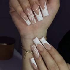 Cross Nails, Hard Gel Nails, Tapered Square Nails, Fancy Nails Designs, Winter Nails Acrylic, Glamour Nails, Colored Acrylic Nails, French Tip Acrylic Nails, Classy Acrylic Nails