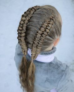 Criss Cross Dutch Infinity Braids by Erin Balogh #dutchbraids #dutchinfinitybraids #crisscrossbraids #infinitybraid #braids #braiding #erinbalogh #onhairwitherin Braid In Hair, French Braids Tutorial, Braiding Hairstyles, Dutch Braid Hairstyles, Hairstyles Kids