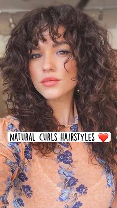 Grey Hairstyles, Curly Cut, Natural Curly Hair Cuts, Long Shag, Curled Hair, Curly Bangs, Hairstyle Inspo, Wolf Shirt, Wavy Hairstyles