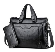 Size : 14 inches Handle/Strap Type : soft handle Material Composition : pu Number of Handles/Straps : Single Lining Material : POLYESTER Style : Business Gender : MEN Closure Type : zipper Main Material : PU Brand Name : KEKE WOLF Item Type : Briefcases Size:36.5x8x27CM Material:Quality PU Leather This bag can hold 14-inch computers, A4 files, umbrellas, books, wallets, bank cards, mobile phones and other items. With the latest design, this bag will surprise you. WHAT ABOUT REFUND?   Fast refund,100% Money Back Guarantee. If your product is defective or doesnt work properly, let us know and well send you a replacement one. We believe in our products so much that we offer a 30-day No-Hassle refund policy. If youre unhappy about your purchase, send us the product back and well refund your mo Bag For Laptop, Briefcase Bag, Business Briefcase, Men Bag, Bag Business, Small Messenger Bag, Briefcase For Men, Messenger Bag Men, Leather Bucket Bag