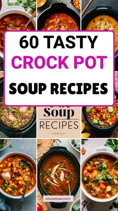 Tasty Crock Pot Soup Recipes Crock Pot Soup Recipes, Crockpot Favorites, Veggie Soups, Cozy Dinners, Crockpot Soup, Slow Cooker Meals, Creamy Chicken Soup, Crockpot Soup Recipes, Bean Chili