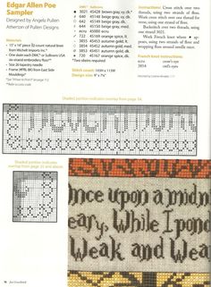 the cross stitch pattern is shown in this article