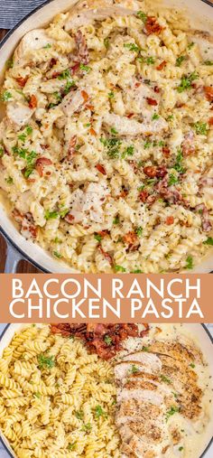 bacon ranch chicken pasta is an easy and delicious dinner