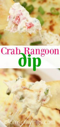 crab rangoon dip is an easy appetizer that's ready in under 30 minutes