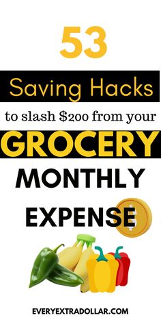 grocery coup with the text saving hacks to slash $ 200 from your grocery month