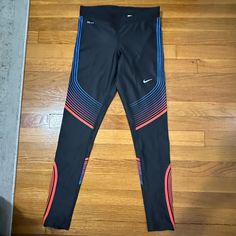 Nwt Nike Dri Fit Leggings Nike Fitted Sportswear Bottoms, Fitted Nike Workout Pants, Nike Fitted Sportswear Pants, Fitted Nike Sportswear Pants, Nike Compression Full Length Bottoms, Nike Fitted Workout Pants, Fitted Black Nike Tights, Fitted Nike Black Tights, Nike Black Fitted Tights