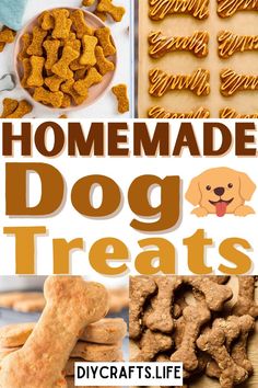 homemade dog treats with text overlay that says homemade dog treats