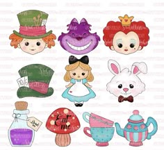 Disney Snacks Clipart, Alice In Wonderland Chibi, Eat Me Cookies Alice In Wonderland Drawing, Alice In Wonderland Cookies Movie, Diy Shrink Plastic Jewelry, Alice In Wonderland Crafts, November Crafts, Disney Cookies, Sugar Cookie Royal Icing