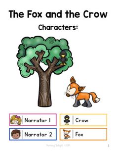 the fox and the crow characters worksheet