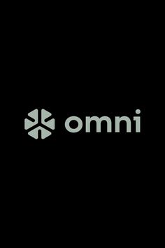 the omni logo on a black background