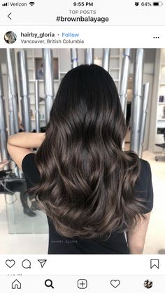 Subtle Balayage Brunette, Balayage Dark Hair, Hair Color Names, Balayage Dark, Wedding Hair Colors, Black Hair Balayage, Dark Brunette Hair, Black Hair Dye, Brown Hair Inspo