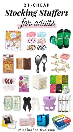 21 Best Stocking Stuffers for Adults under $10 | Miss Tea Positive Stockings Ideas Christmas, Christmas Stockings Ideas Stuffers For Women, What To Put In Stockings Gift Ideas, Christmas Stocking Filler Ideas, Small Inexpensive Gift Ideas, Teenage Girl Stocking Stuffers, Stocking Stuffers For Girlfriend, 2023 Stocking Stuffers, Aesthetic Stocking Stuffers