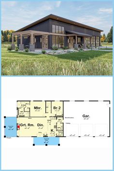 two story house plans with open floor plan and garage