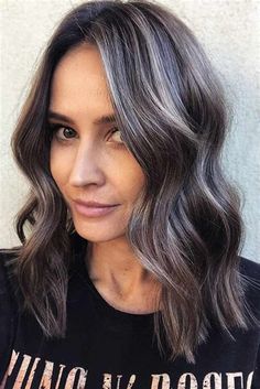 Highlights For Olive Skin Tone Brunettes, Iced Chocolate Hair Color, Low Lights For Dark Hair, Highlights To Hide Gray Hair Brunettes, Toned Highlights, Highlights Brunette, Partial Highlights, Highlights Ideas