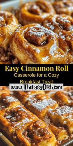 cinnamon roll casserole for a cozy breakfast treat that is easy to make and delicious