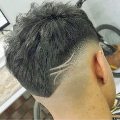 Men Haircut Designs, Hair Tattoo Designs For Men, Simple Hair Designs, Hair Tattoo Men, Fade Haircut With Beard, Hair Tattoo Designs, Hair Designs For Men